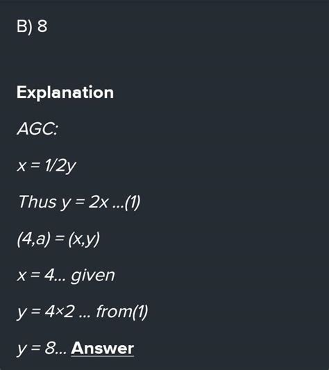 Distance of the point (4, a) from x-axis is half its distance from y ...