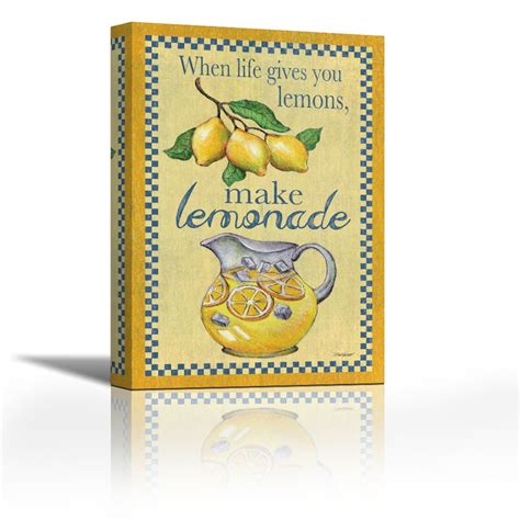 CanvasArtCenter Make Lemonade - Fine Art Print on Canvas Wall Decor Art ...