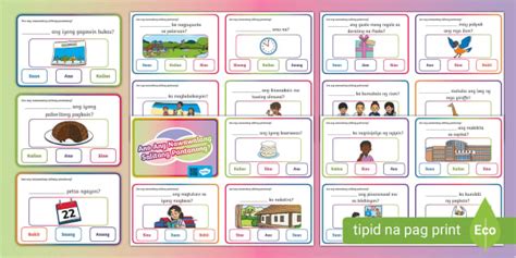 Ano Ang Nawawalang Salitang Pantanong? | Grade 1 | Twinkl