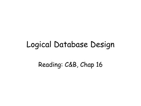 Logical Database Design 的图像结果