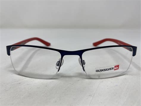 Quiksilver FENDER BLU 54-19-135 Blue Half Rim Metal Eyeglasses Frame ...