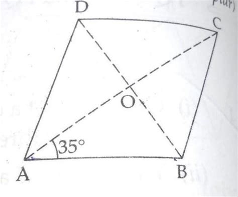ABCD is a rhombus whose diagonals AC and BD intersect at O. If angle ...