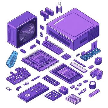 3D Exploded View of Computer CPU 的图像结果