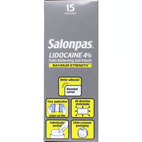 Salonpas Lidocaine Gel-Patch (15 ct.) – Emmanta