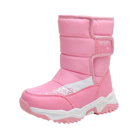 CHENge Girls Boots Size 3,Girls Winter Boots Outdoor Snow Boots Non ...