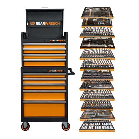 GEARWRENCH MEGAMOD 26 in. 9-Drawer Tool Rolling Chest and Cabinet Combo ...