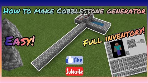 Image result for How to Build Cobblestone Generator