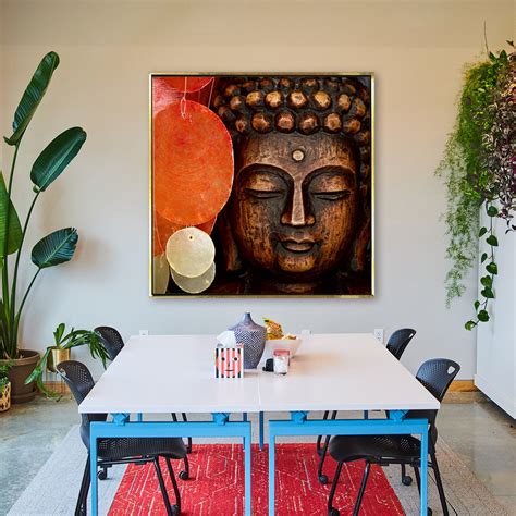 Tranquil Retreat: Lord Buddha Wall Art Painting for Bedroom Decor ...