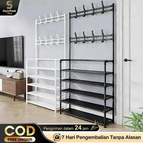 Promo Rak Sepatu Penyimpanan Serbaguna Stand Hanger /Rak Baju Gantungan ...