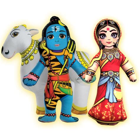 Buy VRINDAVAN Devotee Shop Shiv Parvati Nandi Toy Shiv Parvati Nandi ...