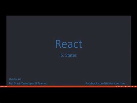 React JS In Urdu ~ React States (Part 7 of 7) Video Lecture - Learn ...