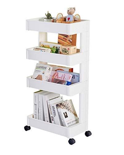MYHEART® 4 Layer Space Saving Storage Organizer Rack Shelf with Wheels ...