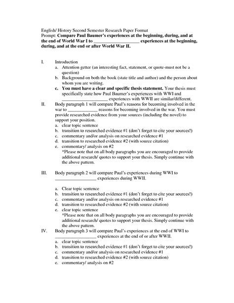 Image result for Research Paper Format Example