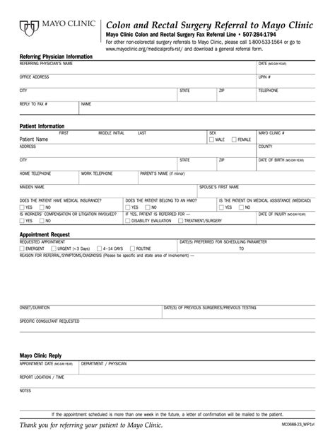Mayo Clinic Referral Form - Fill Online, Printable, Fillable, Blank ...
