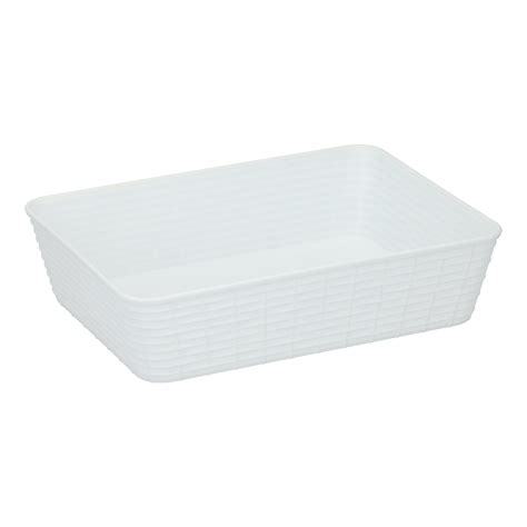 Panier de rangement 25 x 19 x 6.4 cm blanc | Gonser.ch | Magasin en ...
