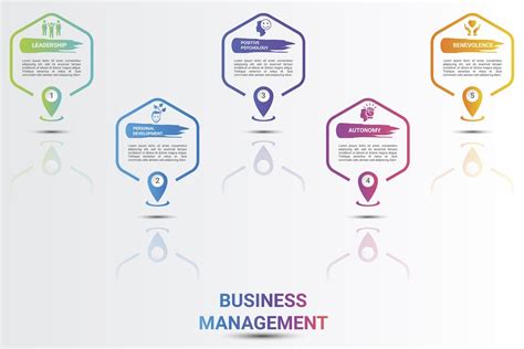 Business management infographics colored steps info template | Premium ...
