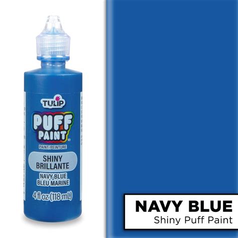 Tulip Puff Paint Shiny Navy Blue 4 fl. oz. – Tulip Color Crafts