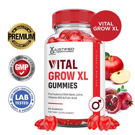 Vital Grow XL Performance Gummies 1000MG – Justified Laboratories