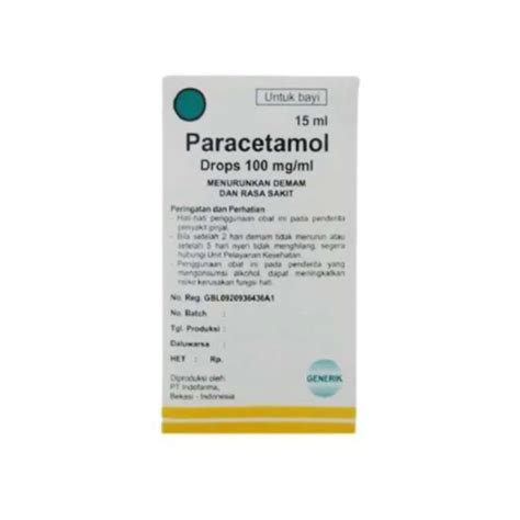 Paracetamol 100 mg Drop 15 ml Indofarma - Alodokter Shop