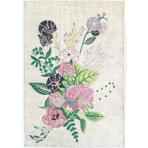 Rugs America Valentina Floral Charm Ivory Blush White 8 ft. x 10 ft ...