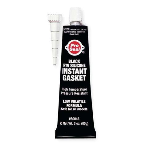 Pro Seal Oil-Resistant RTV Gasket Maker, 3 oz, Black, Temp Range -75 to ...