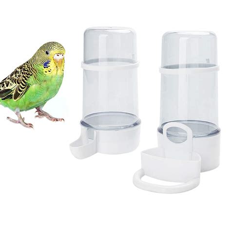 Buy 2 Pack Automatic Bird Feeder Bird Water Bottle Drinker Clear Food ...
