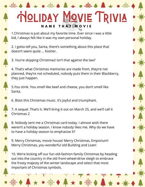 Free Printable Christmas Trivia Games - Printable JD