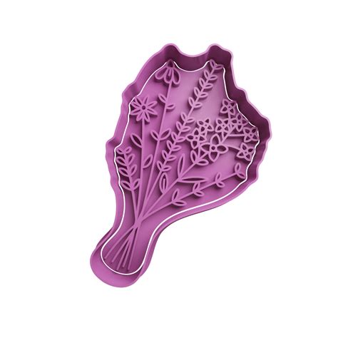 Bouquet Of Flowers Cookie Cutter STL - STL Cookie Cutters – Over 35,000 ...