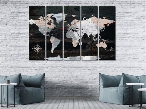 World Maps World Maps Canvas World Maps Wall Art World Maps - Etsy India