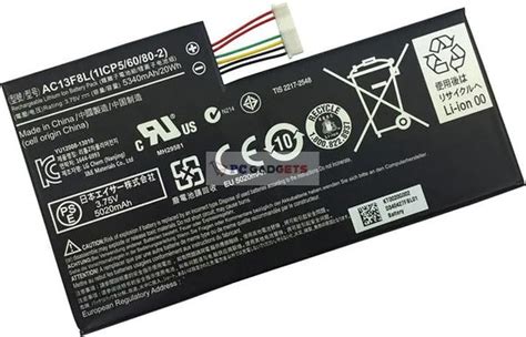 AC13F3L AC13F8L Battery For Acer Iconia Tab A1-A810 A1-A811 W4-820P ...