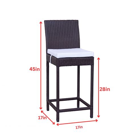 Dreamline Outdoor Bar Sets Garden Patio Bar Sets 1+4 4 Chairs and 1 ...