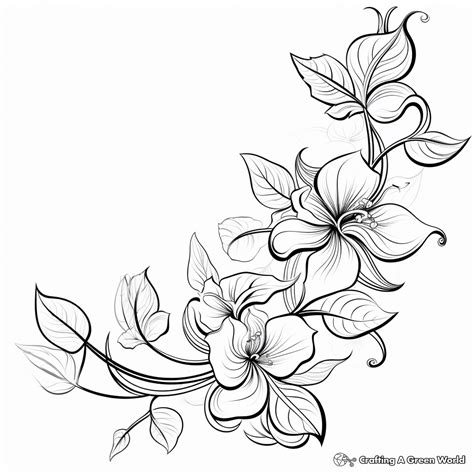 Flower Vine Coloring Pages - Free & Printable!