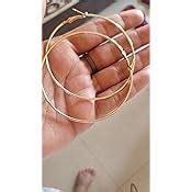 Buy SKN Jewellery Special Gold Plated Alloy Big Round Hoop Earrings for ...