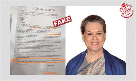 Fake Letter Claiming Sonia Gandhi Planned Hindu Divide In Karnataka ...