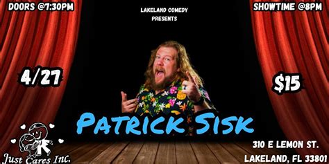 Patrick Sisk Headlining The Underground, 310 E Lemon St, Lakeland, 27 ...