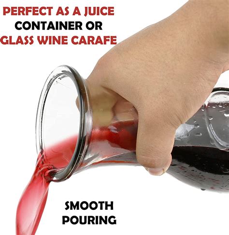 Buy Glass Carafe with Lids | 17 oz. Water Decanter, Juice Pitcher ...