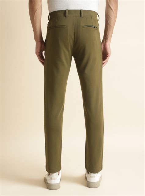 Buy Light Olive Trouser Casual Olive Solid Trouser for Men Online | Andamen