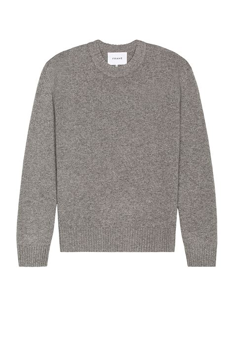 FRAME The Crew Neck Cashmere Sweater in Gris | FWRD