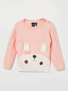 Juniors by Lifestyle Self Design Round Neck Casual Baby Girls Pink ...