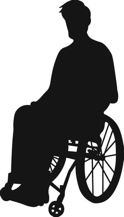 Person In Wheelchair Silhouette Vector Art, Icons, and Graphics for ...