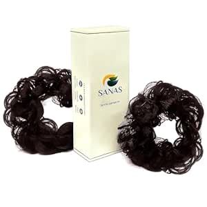 Sanas Bun Rubber Extension And Wigs 2Pcs Women's and Girl's Synthetic ...