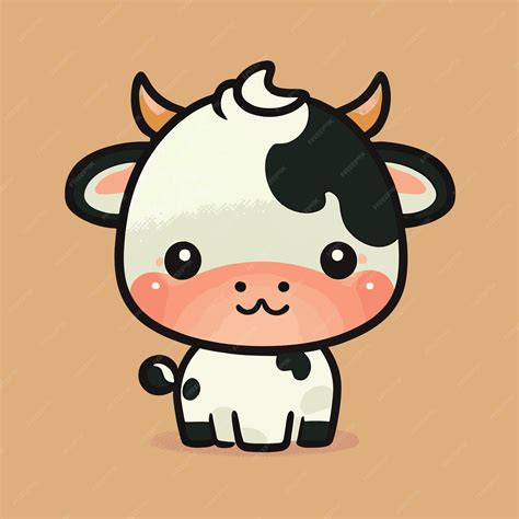 Premium Vector | Cute Chibi Cow Kawaii Illustration