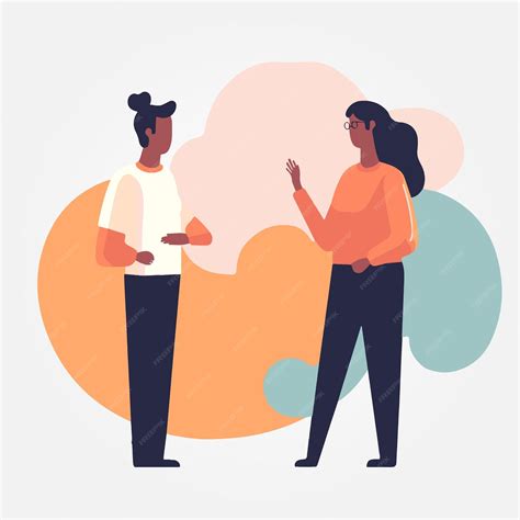 Premium Vector | Two people talking vector illustration