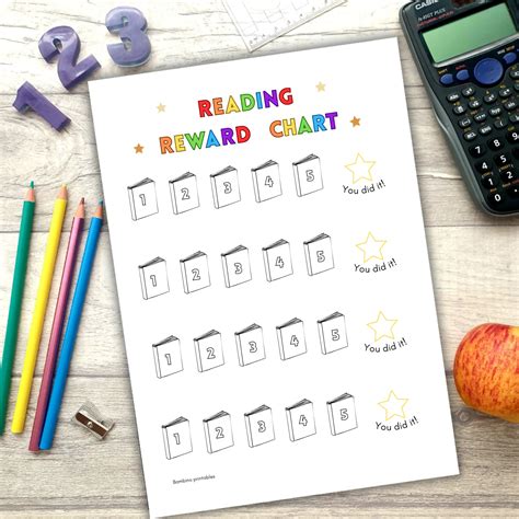 Reading Reward Chart Printable, Kids Reward Chart, Reading Tracker ...