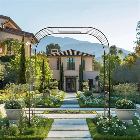 Jardineer Modern Metal Garden Arch Trellis Series
