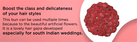 GadinFashion™ Artificial flower Full Juda Bun Hair Flower Gajra for ...