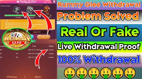 rummy glee withdrawal problem apk v3.5.8