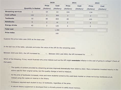 [Solved] Perform these same calculations for 2021 and 2022, and enter ...