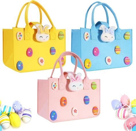 Amazon.com: FIHCH Easter Bags with Handles Large Easter Baskets Empty ...
