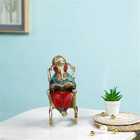 Buy CraftVatika Lord Ganesha Reading Ramayana Statue God Ganesh Ganpati ...